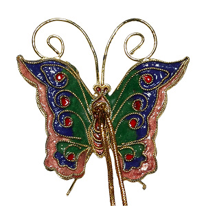 Schmetterling, Deko, Cloisonne Emaille, 0421